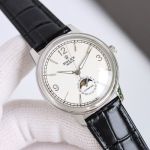 TW Factory Rolex Cellini Replica with Leather Strap Stainless Steel ETA2824  White 40MM Watch